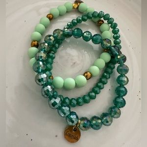 New erimish bracelet set of three boutique trendy stretch beaded bracele…